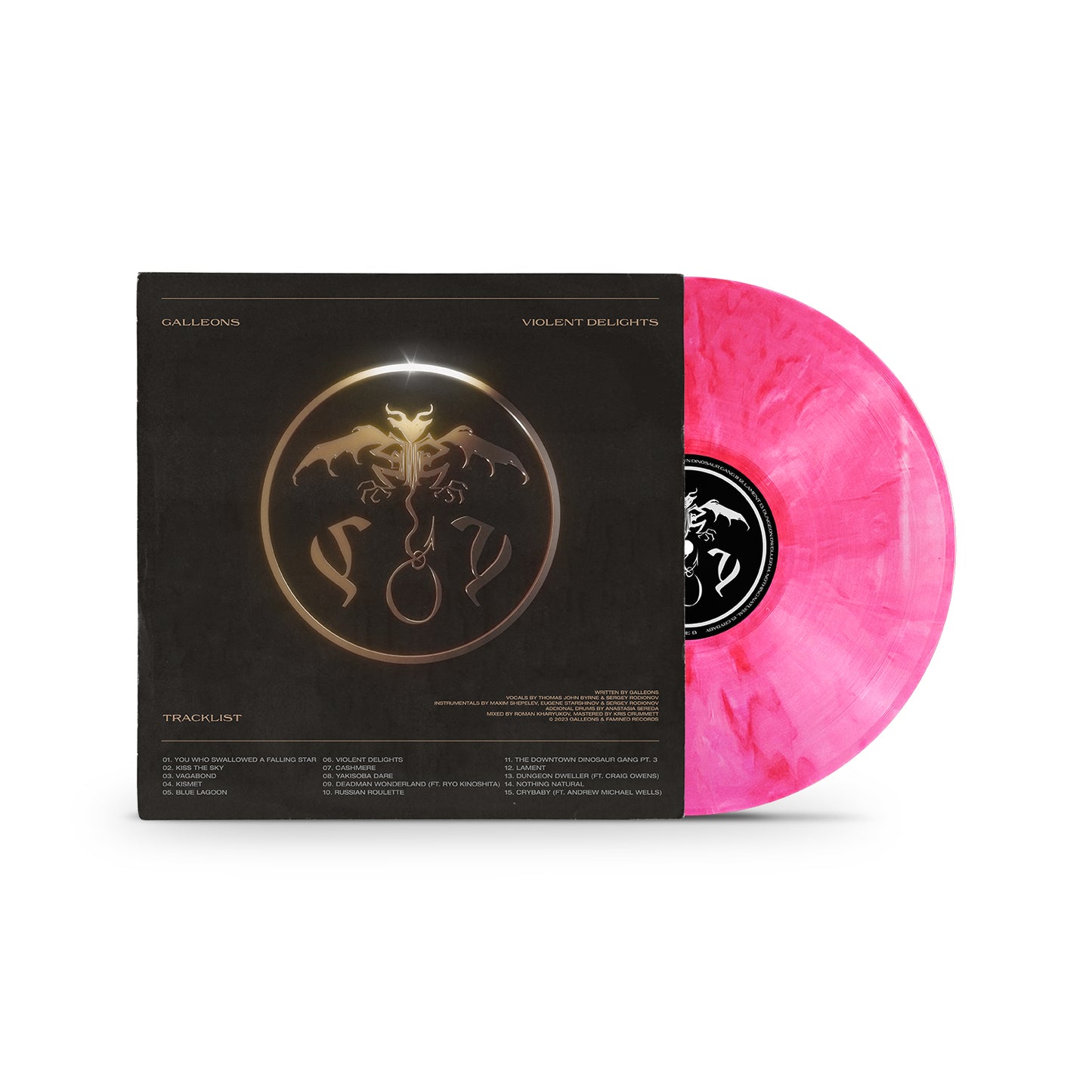Galleons - Violent Delights (Signed) - 2LP Pink & White Marble Vinyl