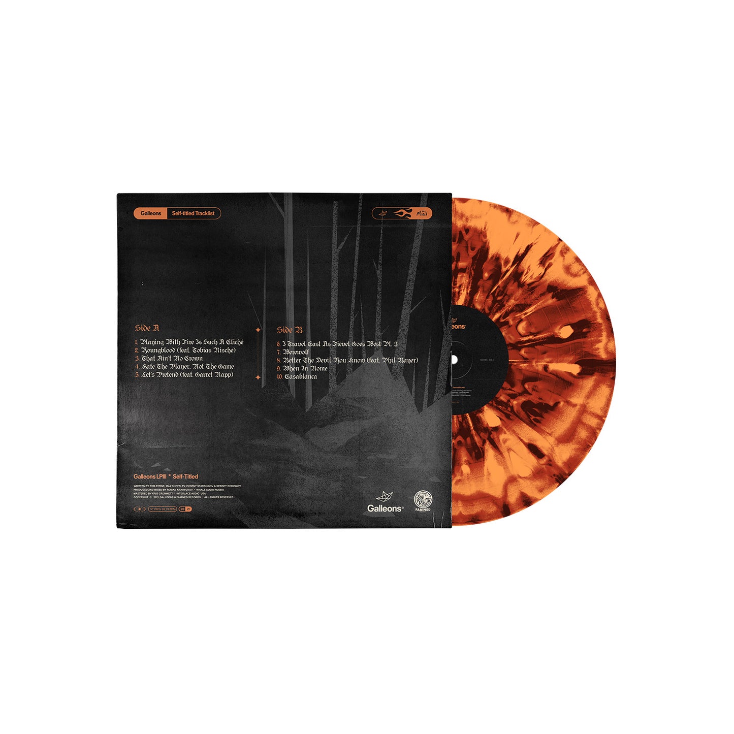 Galleons - Self-Titled Signed Vinyl - Halloween Orange (Used condition)
